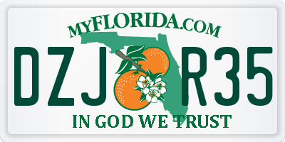 FL license plate DZJR35