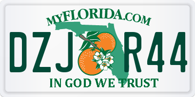 FL license plate DZJR44