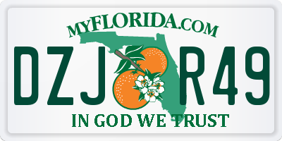 FL license plate DZJR49