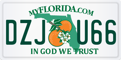 FL license plate DZJU66