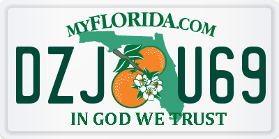FL license plate DZJU69