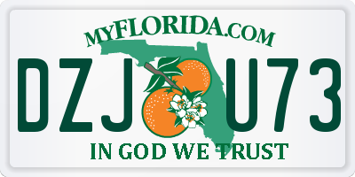 FL license plate DZJU73