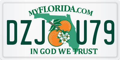 FL license plate DZJU79