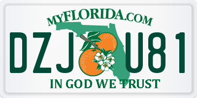 FL license plate DZJU81