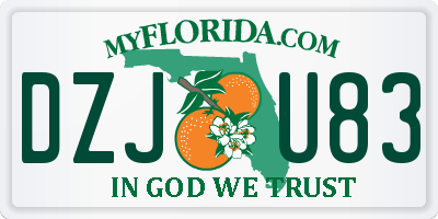 FL license plate DZJU83