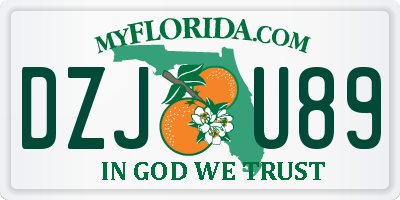 FL license plate DZJU89