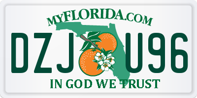 FL license plate DZJU96