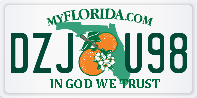 FL license plate DZJU98