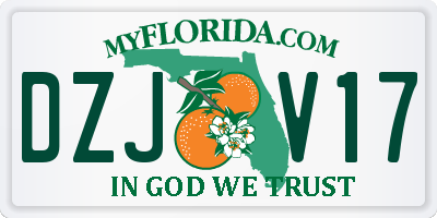FL license plate DZJV17