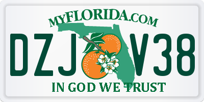 FL license plate DZJV38