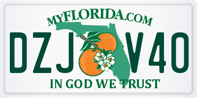 FL license plate DZJV40