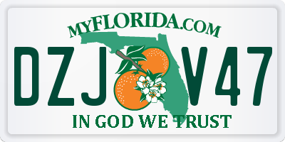 FL license plate DZJV47