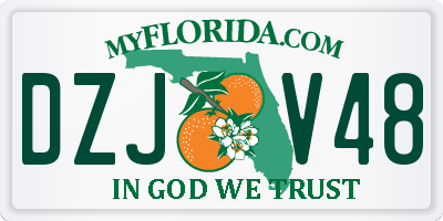 FL license plate DZJV48