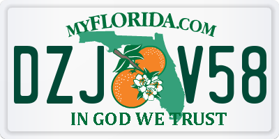 FL license plate DZJV58