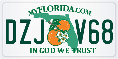 FL license plate DZJV68