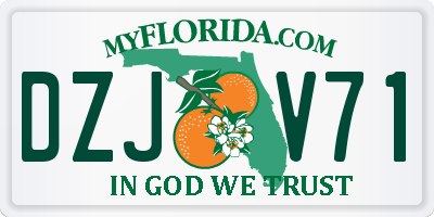 FL license plate DZJV71