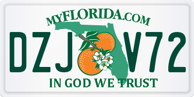 FL license plate DZJV72