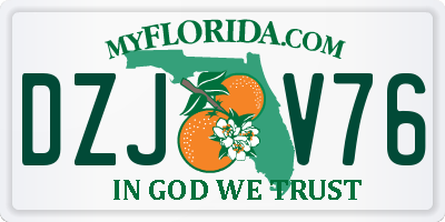 FL license plate DZJV76