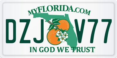 FL license plate DZJV77