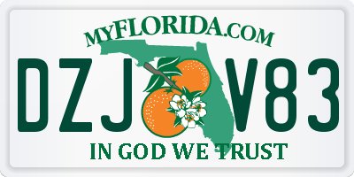 FL license plate DZJV83