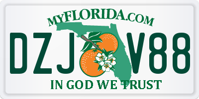 FL license plate DZJV88