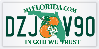 FL license plate DZJV90