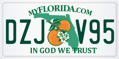 FL license plate DZJV95