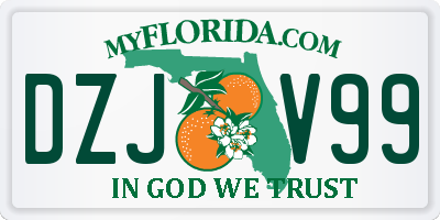FL license plate DZJV99