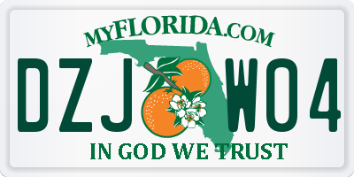 FL license plate DZJW04