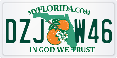 FL license plate DZJW46
