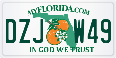 FL license plate DZJW49