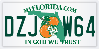 FL license plate DZJW64