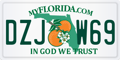 FL license plate DZJW69