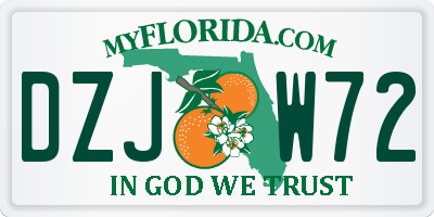 FL license plate DZJW72