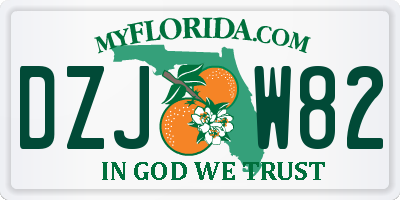 FL license plate DZJW82