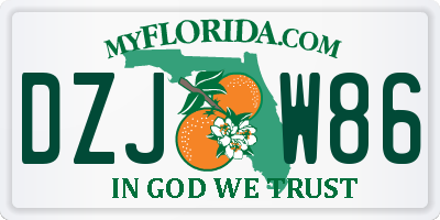 FL license plate DZJW86