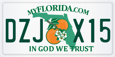 FL license plate DZJX15
