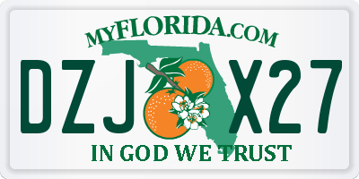 FL license plate DZJX27