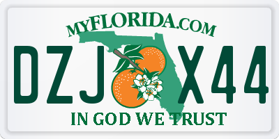 FL license plate DZJX44