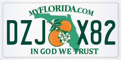 FL license plate DZJX82