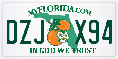 FL license plate DZJX94