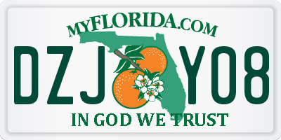 FL license plate DZJY08