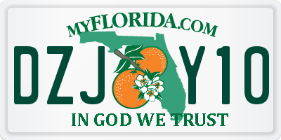 FL license plate DZJY10