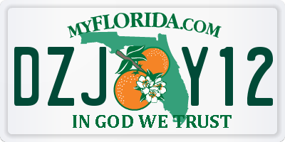 FL license plate DZJY12