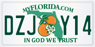 FL license plate DZJY14