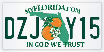 FL license plate DZJY15