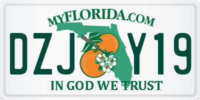 FL license plate DZJY19