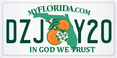 FL license plate DZJY20