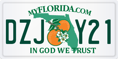 FL license plate DZJY21