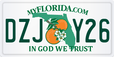 FL license plate DZJY26